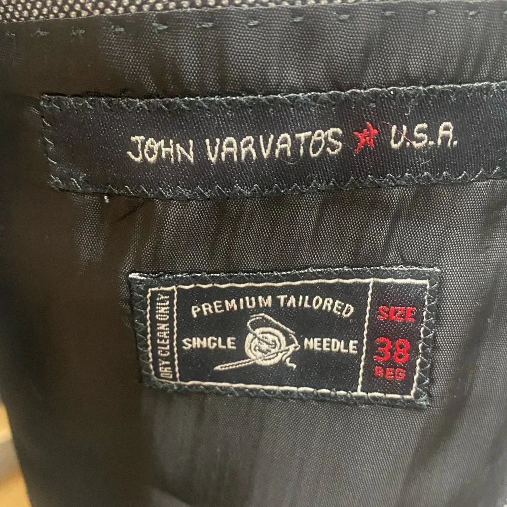 John Varvatos Gray Two-Button Blazer, 38R